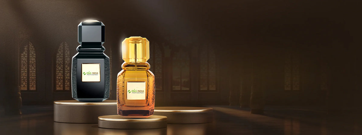 Premium attar perfume bottles from Oils India featuring pure, natural fragrances ideal for traditional and luxury fragrance lovers.