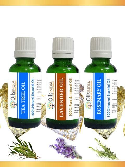 Tea Tree, Lavender, Rosemary Essential Oils