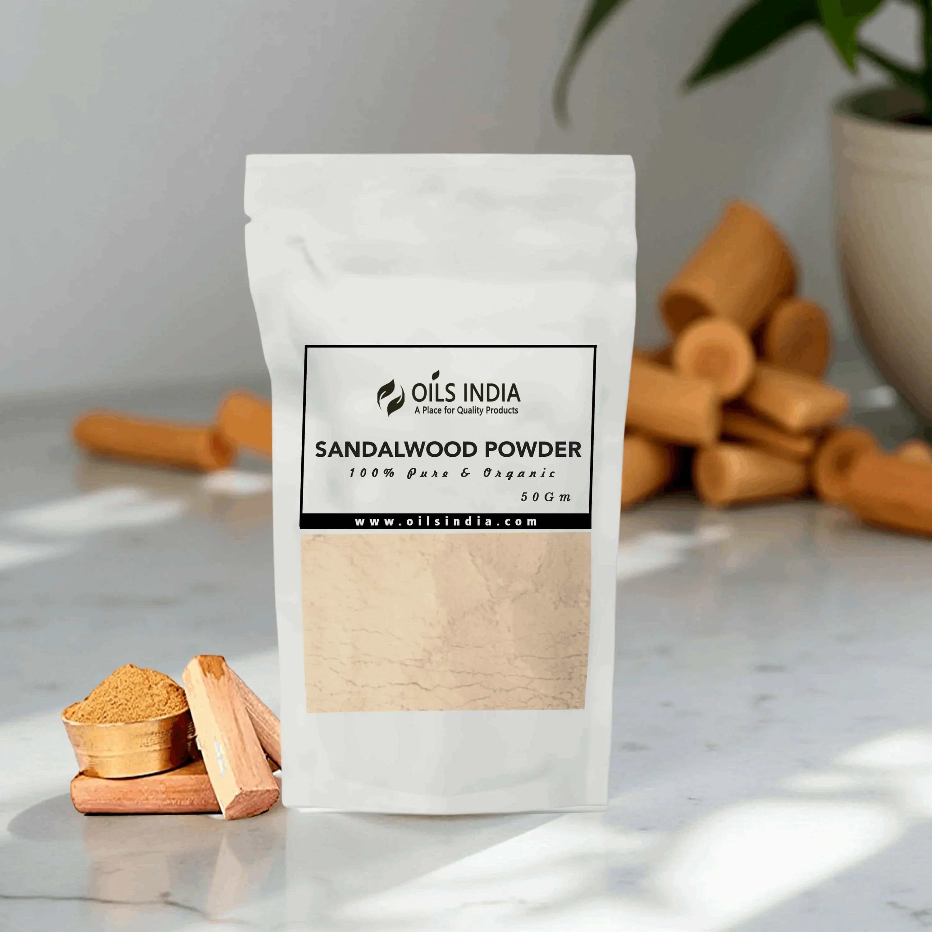Sandalwood Chandan Powder for Skin Care, Face and Pooja Use – Oils India